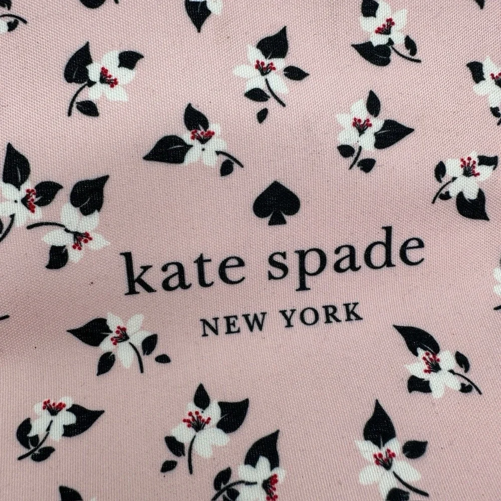 Kate Spade Aster Print Make Up Bag Zip Waterproof Liner Beach Travel Feminine